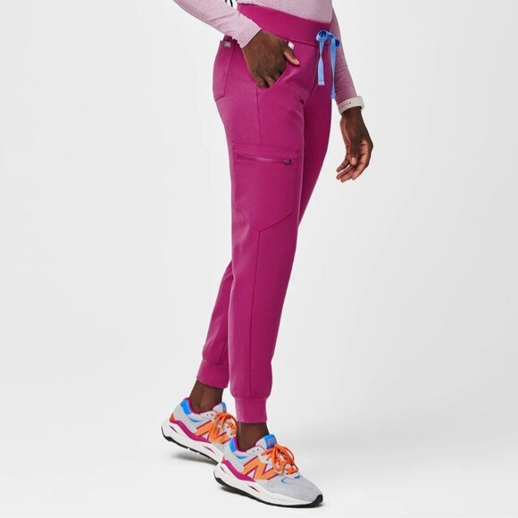 FIGS Scrubs Limited-Edition Zamora Jogger in Raspberry Sorbet S/P Retail $48 - Picture 1 of 6